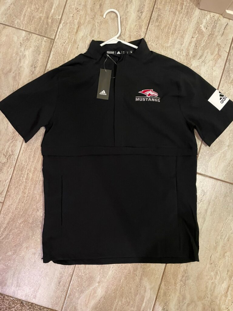 Adidas Half Zip Short Sleeve Light Weight Baseball Shirt