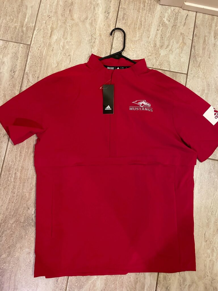 Adidas Half Zip Short Sleeve Light Weight Baseball Shirt