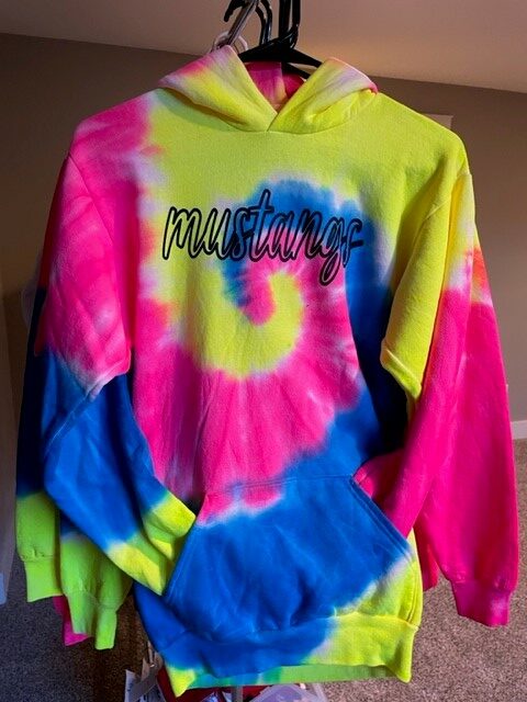 Port & Company Neon Tie Dye Hooded Sweatshirt
